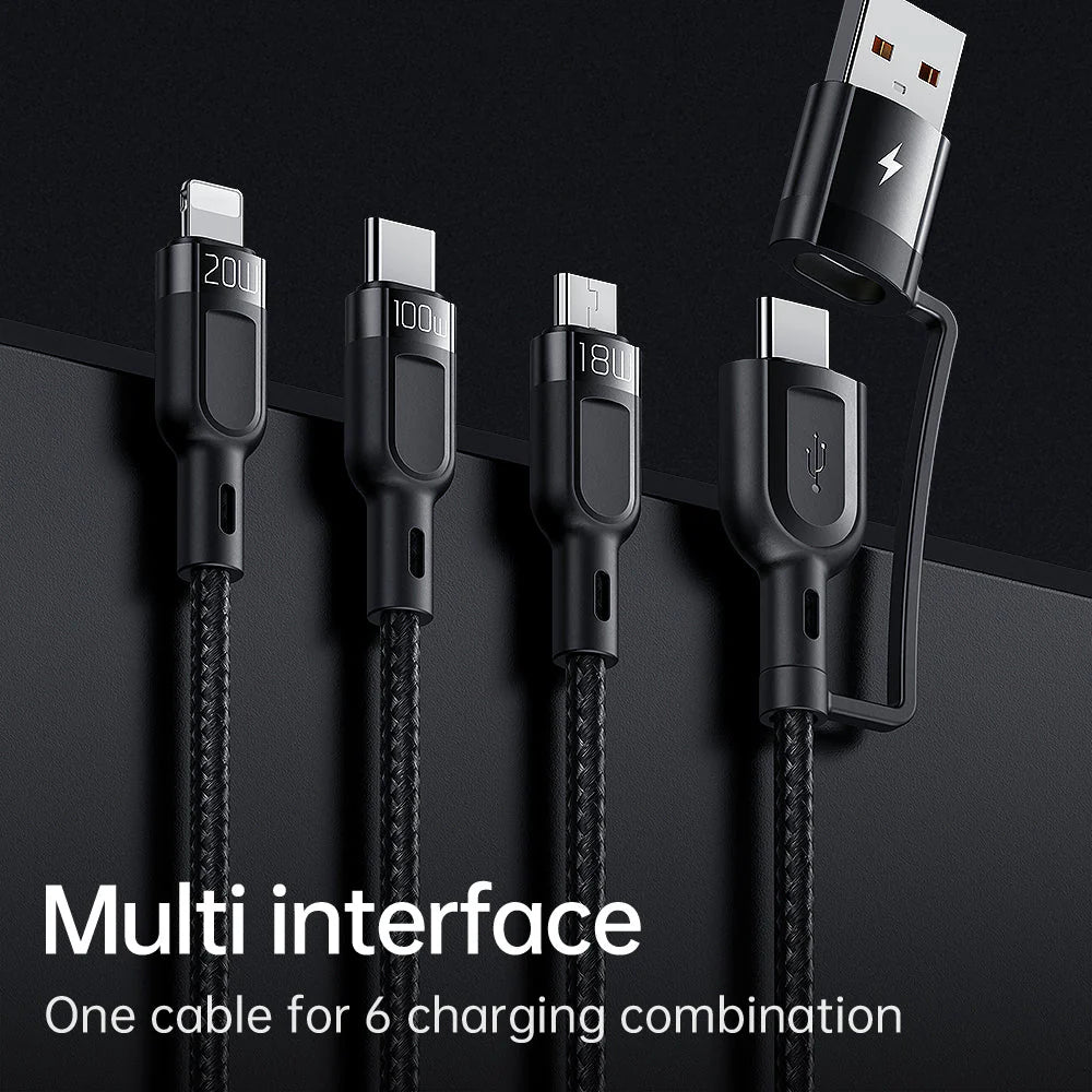 Mcdodo CA-880 Multifunction Data Cable – 2 in 1 PD USB-C / USB-A / Lightning / 1.2 Meters / Black
