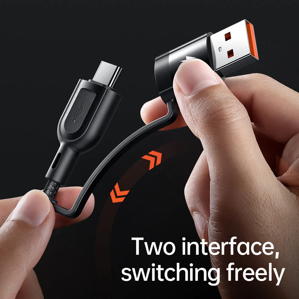 Mcdodo CA-880 Multifunction Data Cable – 2 in 1 PD USB-C / USB-A / Lightning / 1.2 Meters / Black