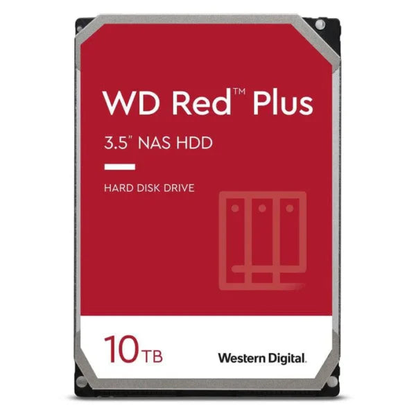 WD Red Plus Internal Drive – 10TB / 3.5-inch / SATA-III / 7200 RPM / 256MB Buffer