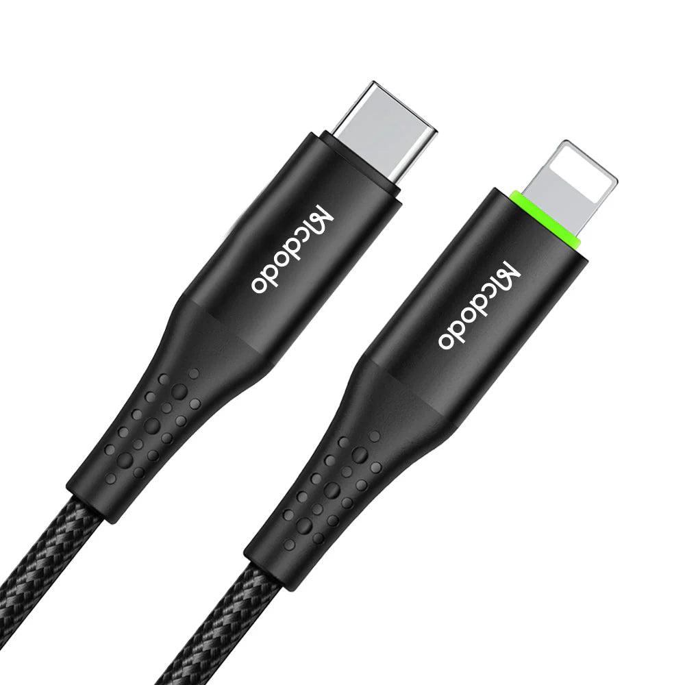 Mcdodo CA-736 Lightning To Type C Cable – 1.2M / 36W / Black