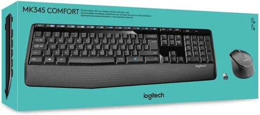 Logitech MK345 Comfort Wireless Keyboard and Mouse Combo Set