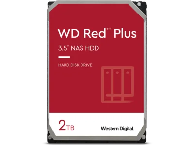 WD Red Plus NAS Hard Drive – 2TB / 3.5-inch / SATA-III / 64MB Buffer