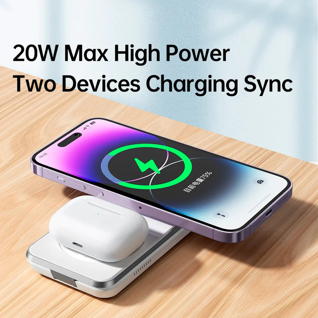 Mcdodo CH-115 3 in 1 Foldable Magnetic Wireless Charger for Phone TWS Watch Peace Series