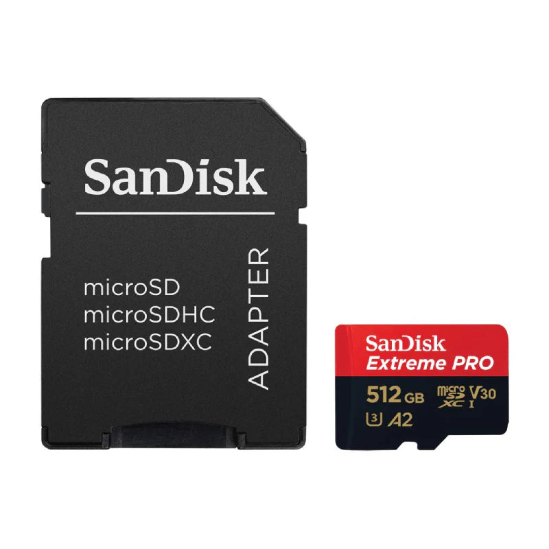 SanDisk Extreme PRO microSDXC UHS-I CARD with Adapter - 512GB / Up to 200 MB/s