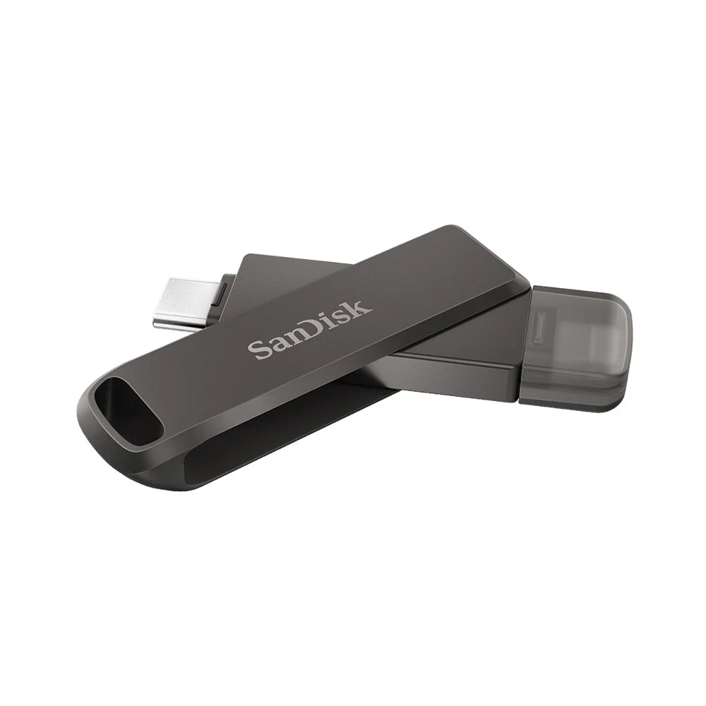 SanDisk 128GB iXpand Flash Drive Luxe, USB-C | Lightning iPhone, iPad