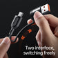 Mcdodo CA-880 Multifunction Data Cable – 2 in 1 PD USB-C / USB-A / Lightning / 1.2 Meters / Black