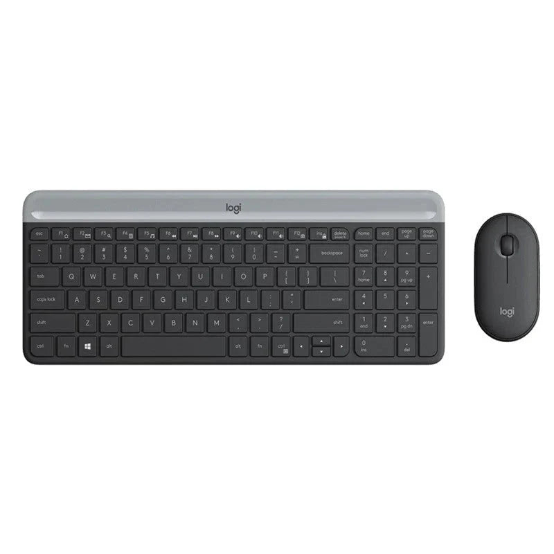 Logitech MK470 Slim Wireless Combo – 2.40GHz / Up to 10m / Nano USB Wireless Receiver / Graphite – Keyboard & Mouse Combo