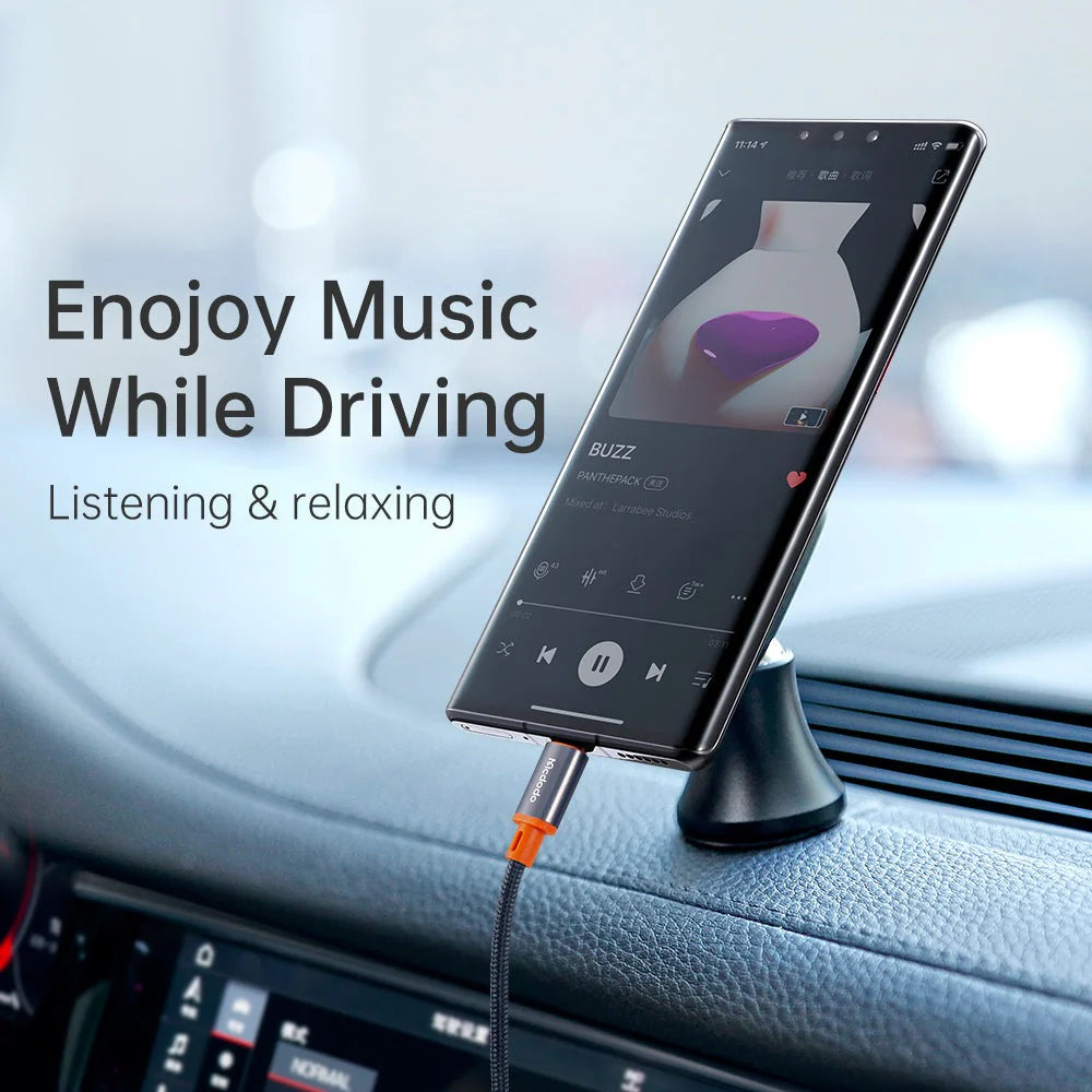 Mcdodo USB-C to 3.5mm AUX Jack Cable – USB-C to 3.5mm / 1.2 Meters / Black