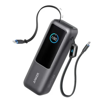 Anker Power Bank (25K 165W Built-In And Retractable Cables) – Black