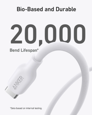 Anker 542 USB-C to Lightning Cable (Bio-Based) (1.8m/6ft) – White