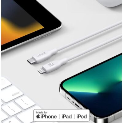 Anker 542 USB-C to Lightning Cable (Bio-Based) (1.8m/6ft) – White