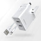 Mcdodo CH-572 Dual USB Charger (UK) + Lightning Data Cable / Travel Set