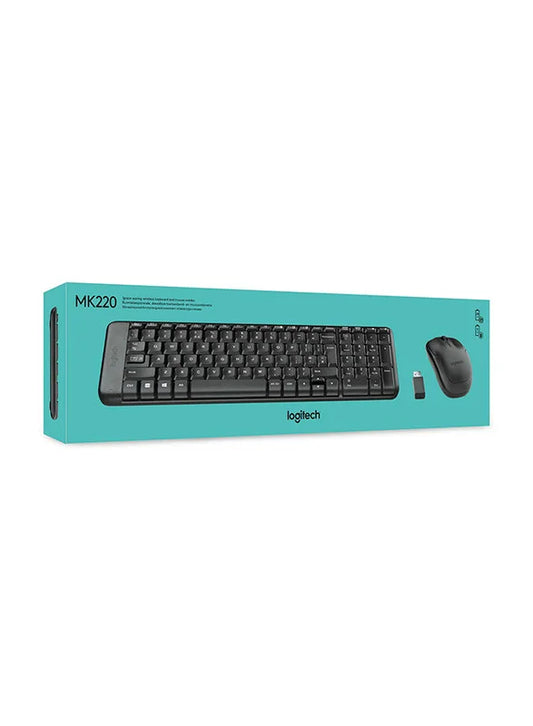Logitech MK220 – 2.40GHz / Up to 10m / Wi-Fi / Arb/Eng – Keyboard & Mouse Combo