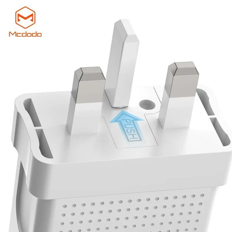 Mcdodo CH-572 Dual USB Charger (UK) + Micro USB Cable / Travel Set