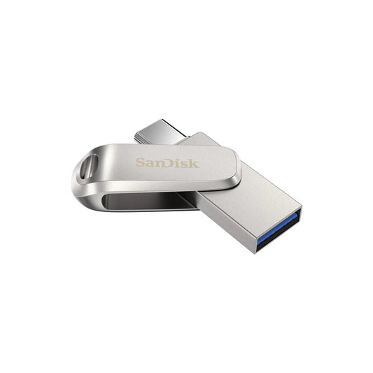 SanDisk Ultra Dual Drive Luxe - 256GB / Up to 400 MB/s / USB 3.2 Gen 1 / Type-C / Silver