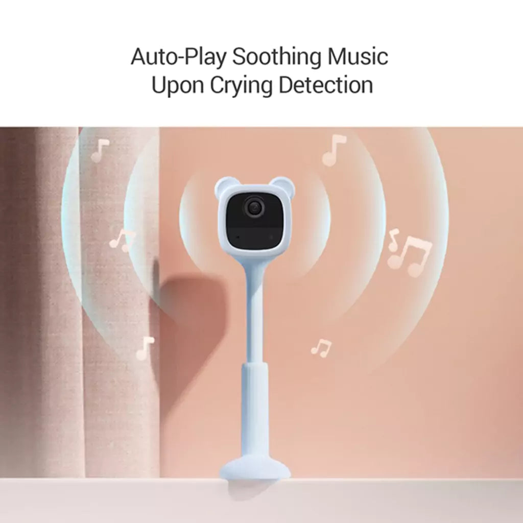 EZVIZ BM1 Blue Bear-Shaped Battery-Powered Baby Monitor