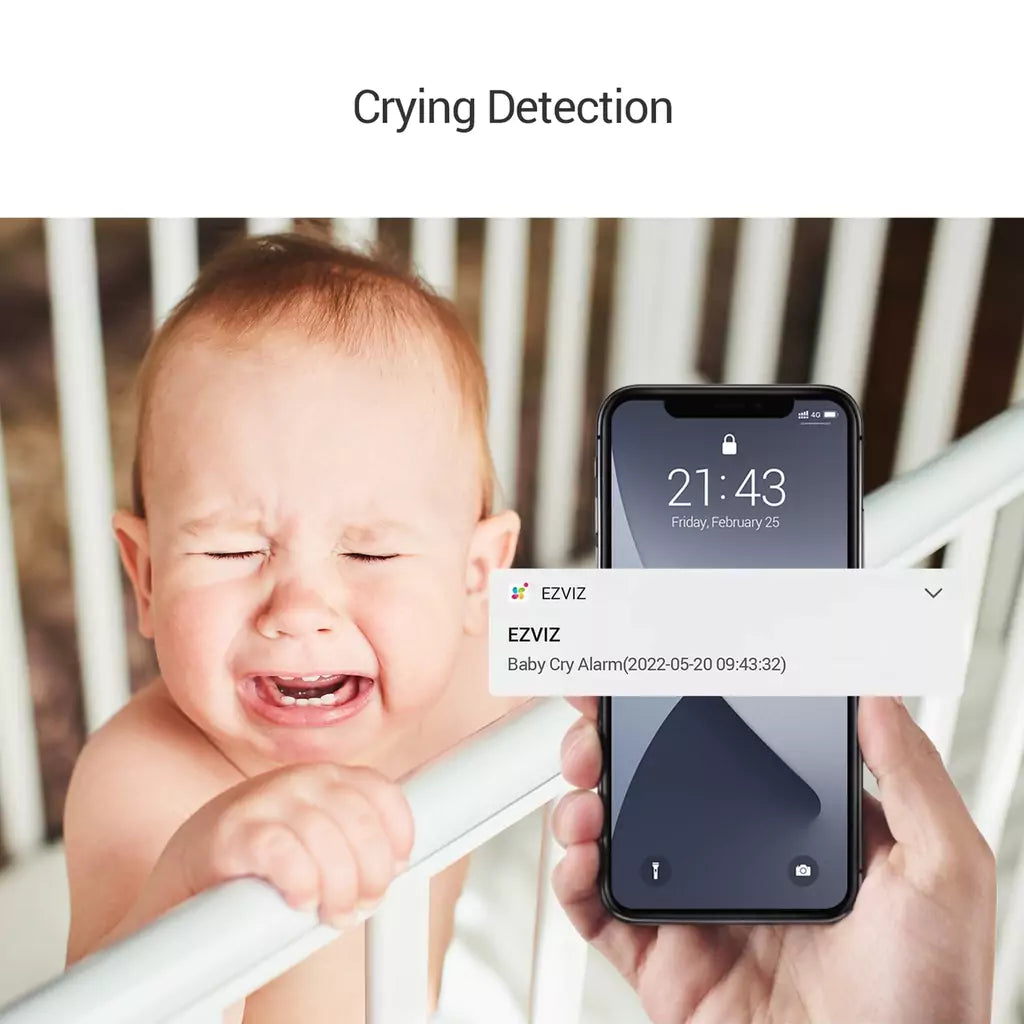EZVIZ BM1 Blue Bear-Shaped Battery-Powered Baby Monitor